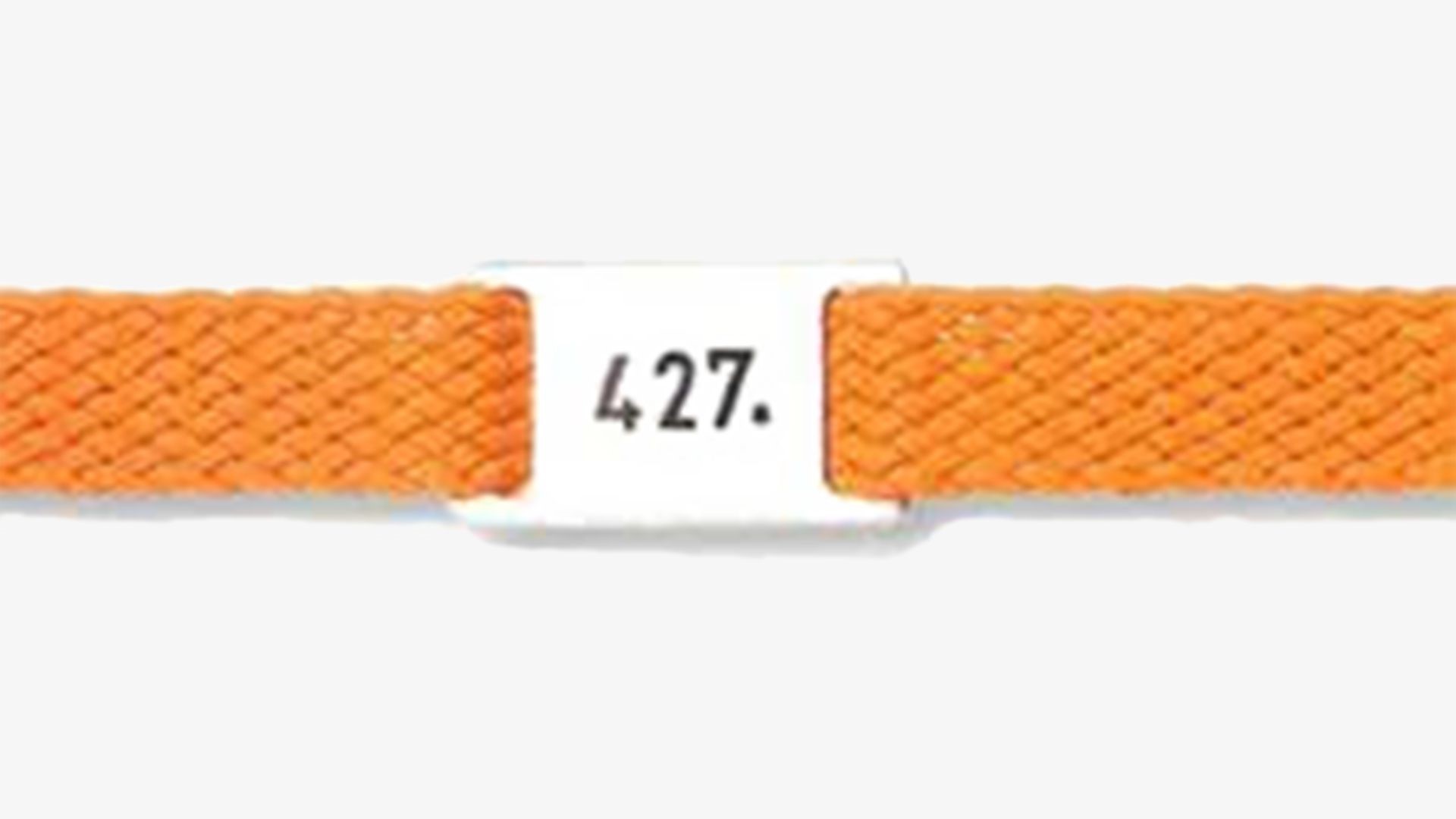 Gravirana plastična pločica na perlon narukvici