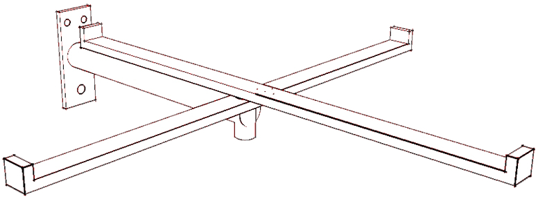 Nosač eksponata zidni